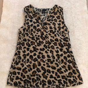 Cheetah sleeveless top
